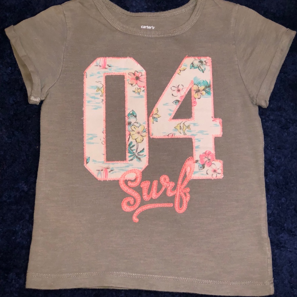 Carter’s Floral Monogrammed T-shirt